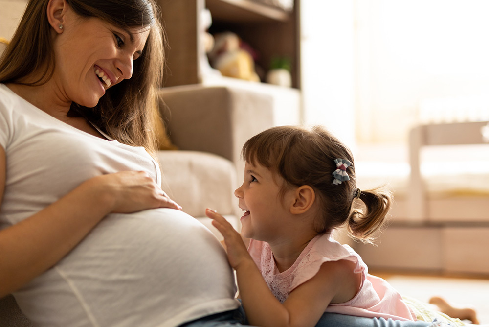 1pcs diy brun très enceinte, maman a un bébé dans son ventre, la