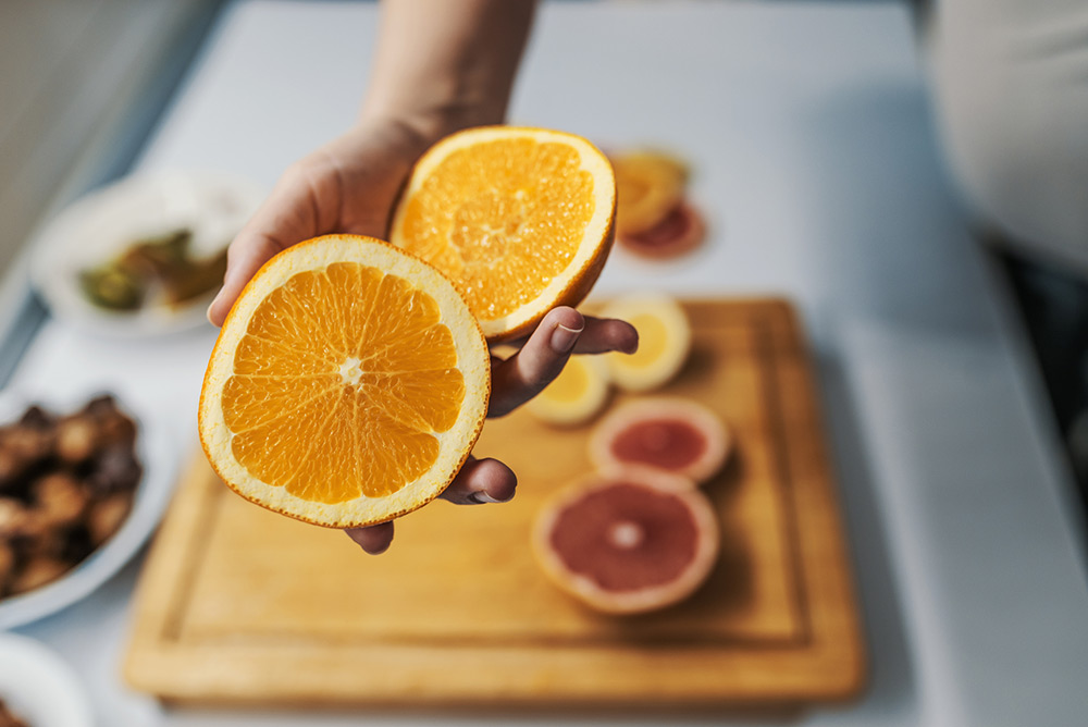 vitamine c dans une orange